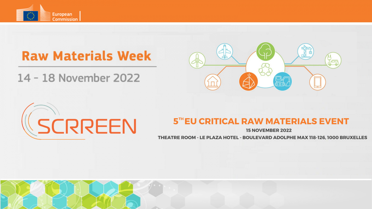 5th EU Critical Raw Materials Event at RMW 2022 SCRREEN3